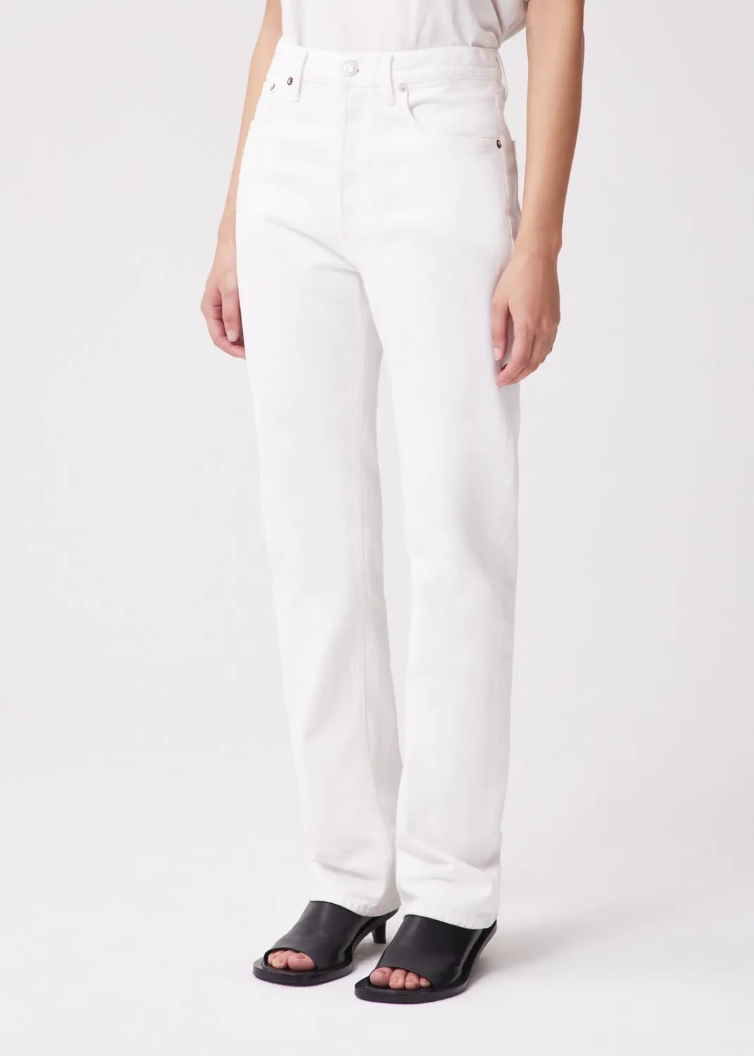 AGOLDE - Lana Straight Leg Jean in Drum (Off White)