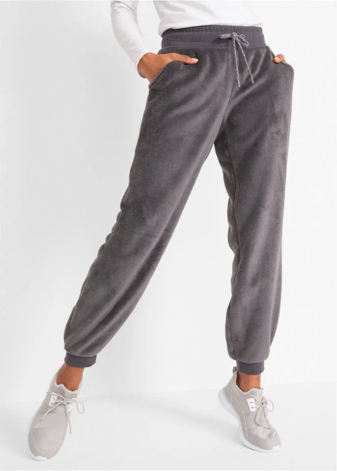 Bpc Bonprix Collection Fleece Cuffed Sweatpants, Gray