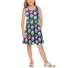 Button Collector Girls' Sleeveless Sundress