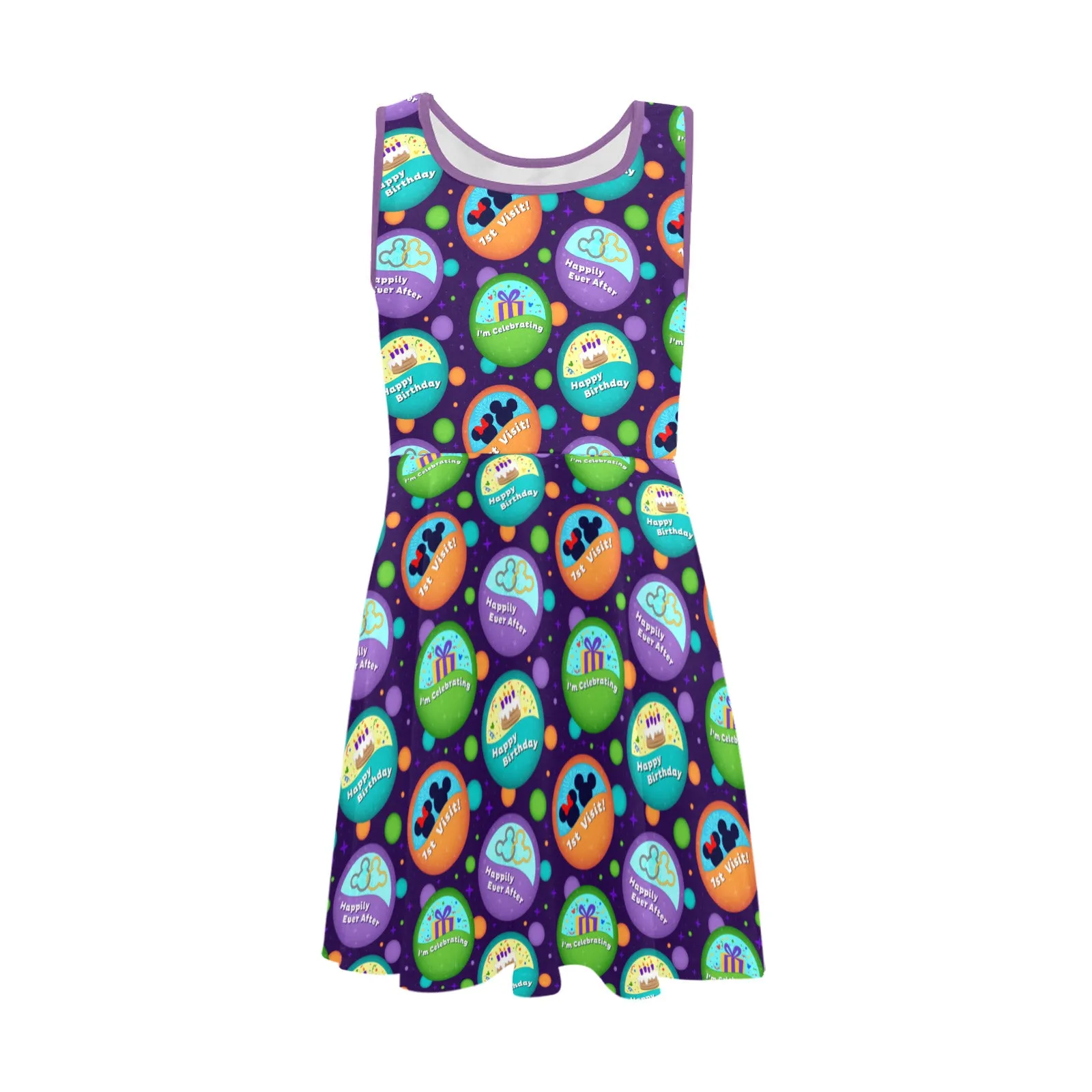 Button Collector Girls' Sleeveless Sundress