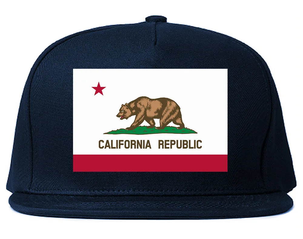 California State Flag CA Chest Mens Snapback Hat