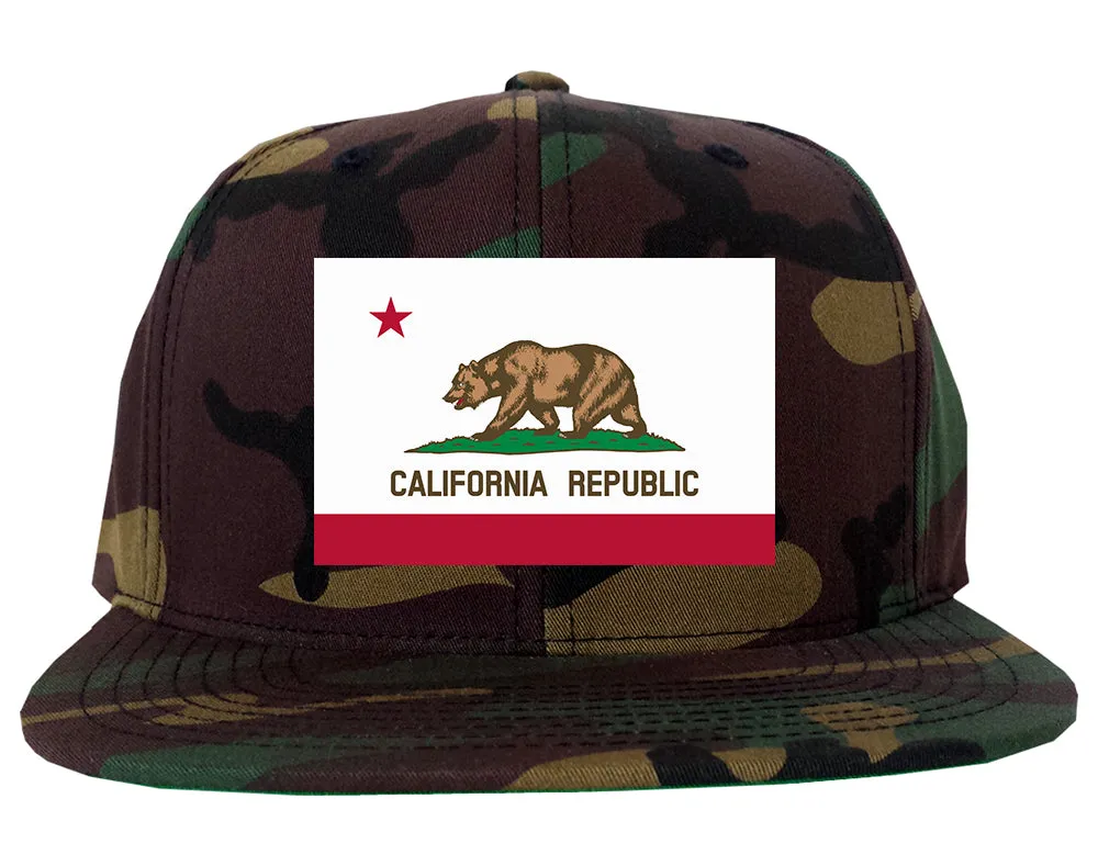 California State Flag CA Chest Mens Snapback Hat