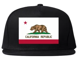 California State Flag CA Chest Mens Snapback Hat