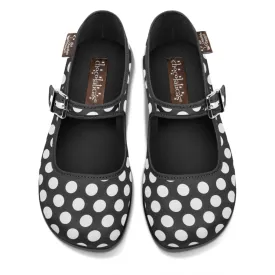 Chocolaticas® BLACK POLKA Mary Jane Flat