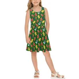 Christmas Cookies Girls' Sleeveless Sundress