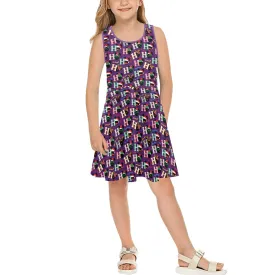 Christmas Ho Ho Girls' Sleeveless Sundress