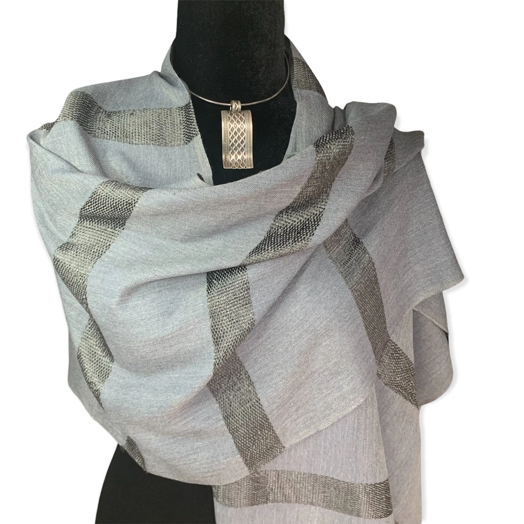 Helyat Handwoven Scarf - Gray