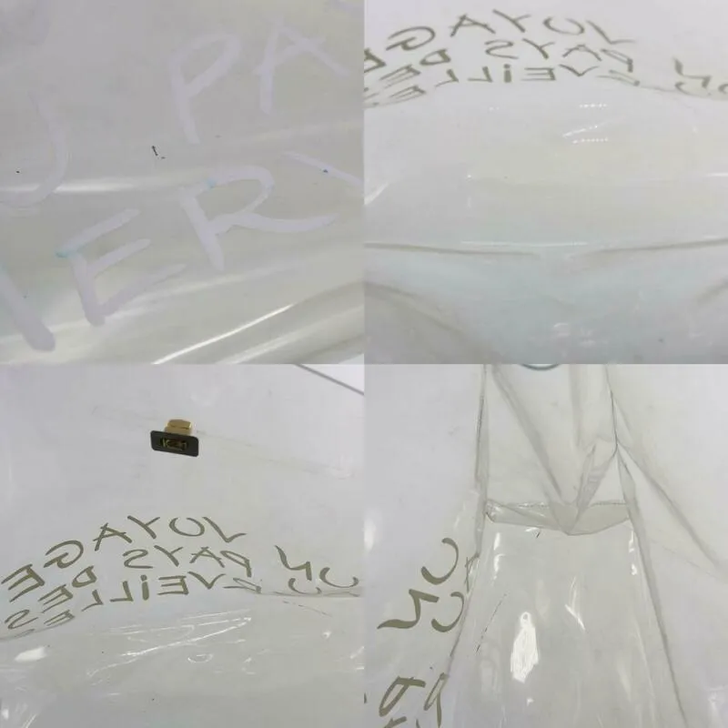 Hermès Kelly L Souvenir De L'exposition Transparent White Vinyl Tote