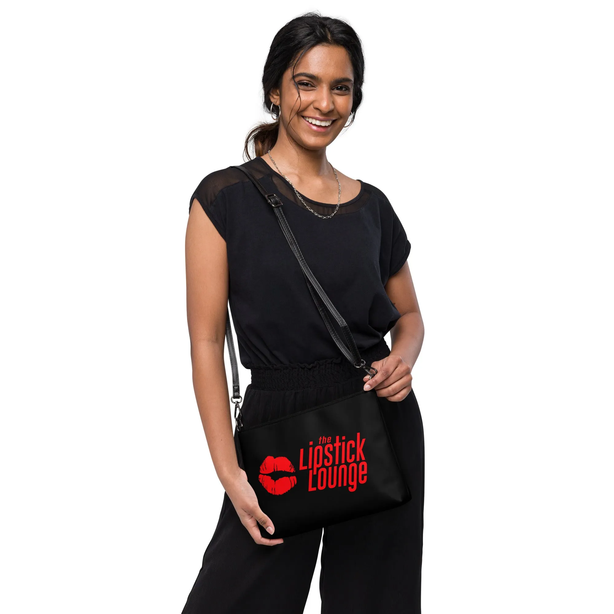 Lipstick Lounge Red Logo Crossbody Bag