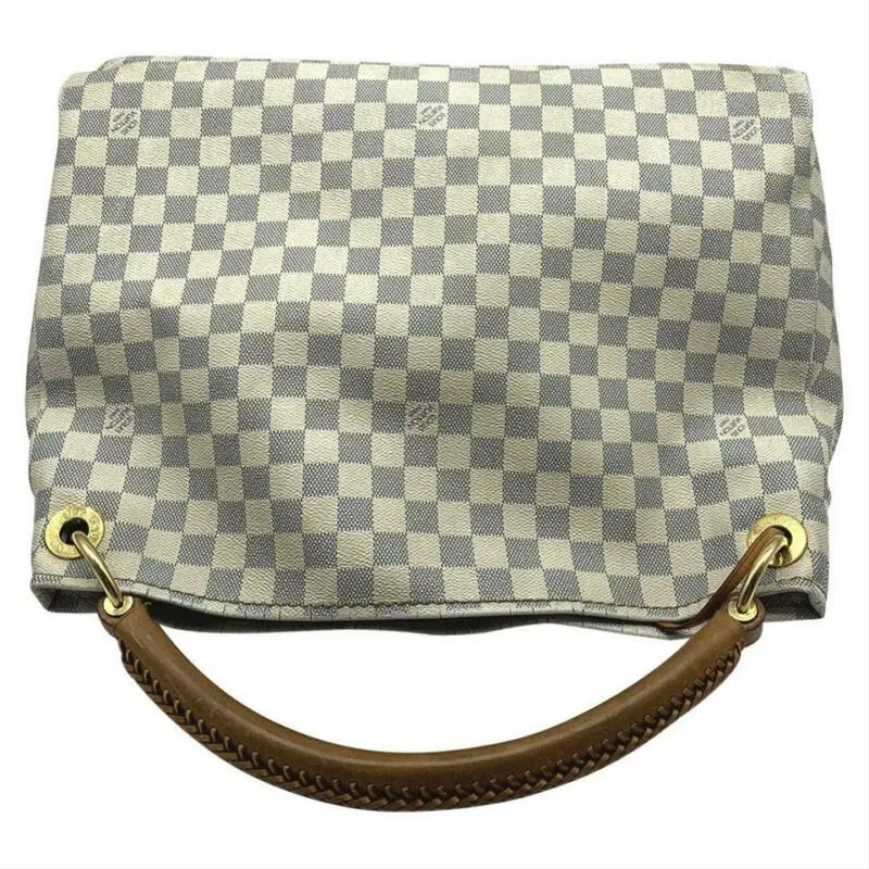 Louis Vuitton Artsy Mm White Damier Azur Canvas Hobo Bag