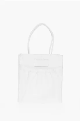 Maison Margiela MM6 Faux Leather Tote Bag with ruched Pocket Unica One size