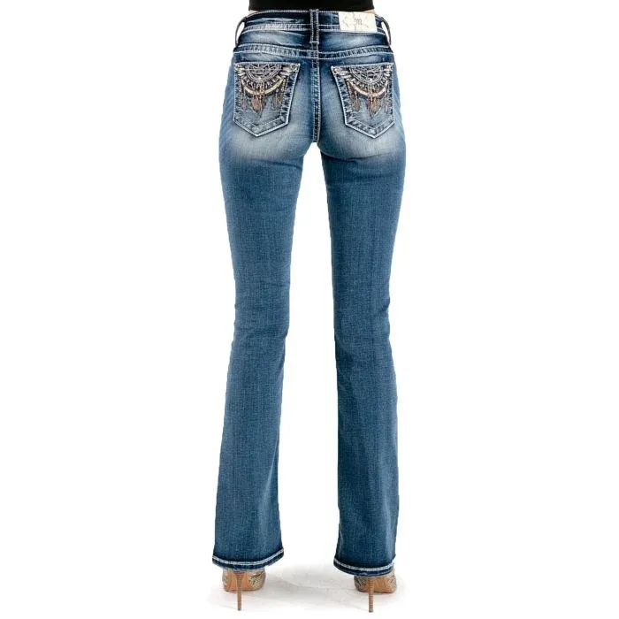 Miss Me Women's Dreamcatcher Slim Bootcut Jeans