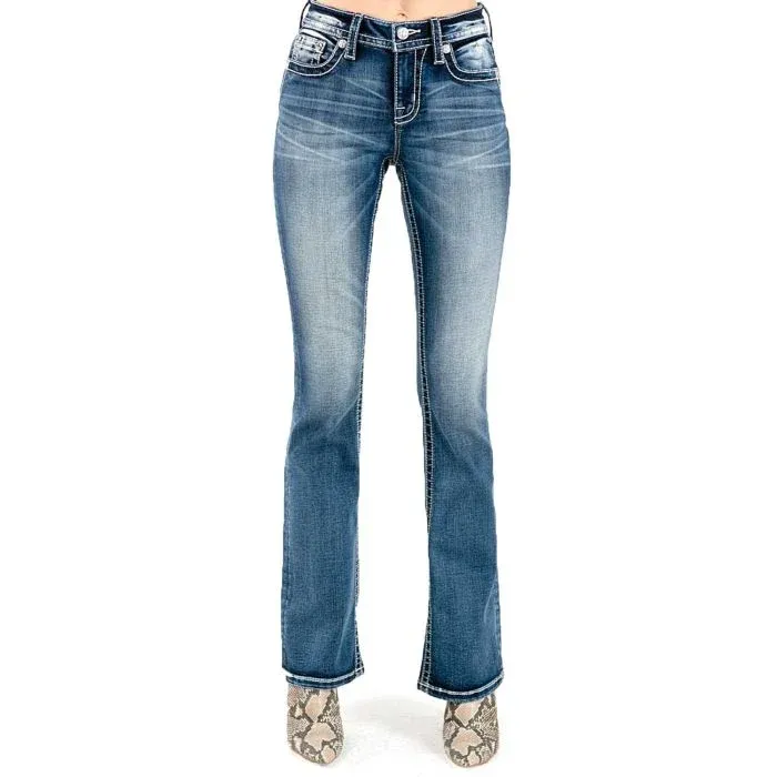 Miss Me Women's Dreamcatcher Slim Bootcut Jeans