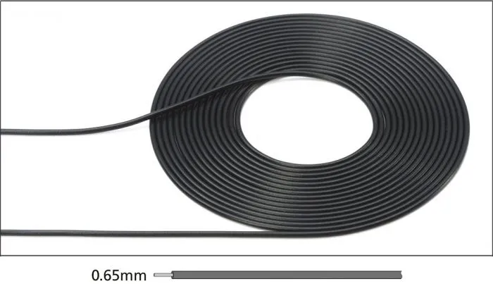 Piping Cable OD 0.65mm (Black),