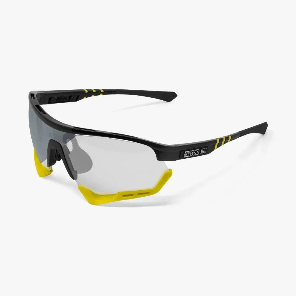 SCICON AEROTECH XL BLACK GLOSS Sunglasses - PHOTOCHROMIC SILVER LENS