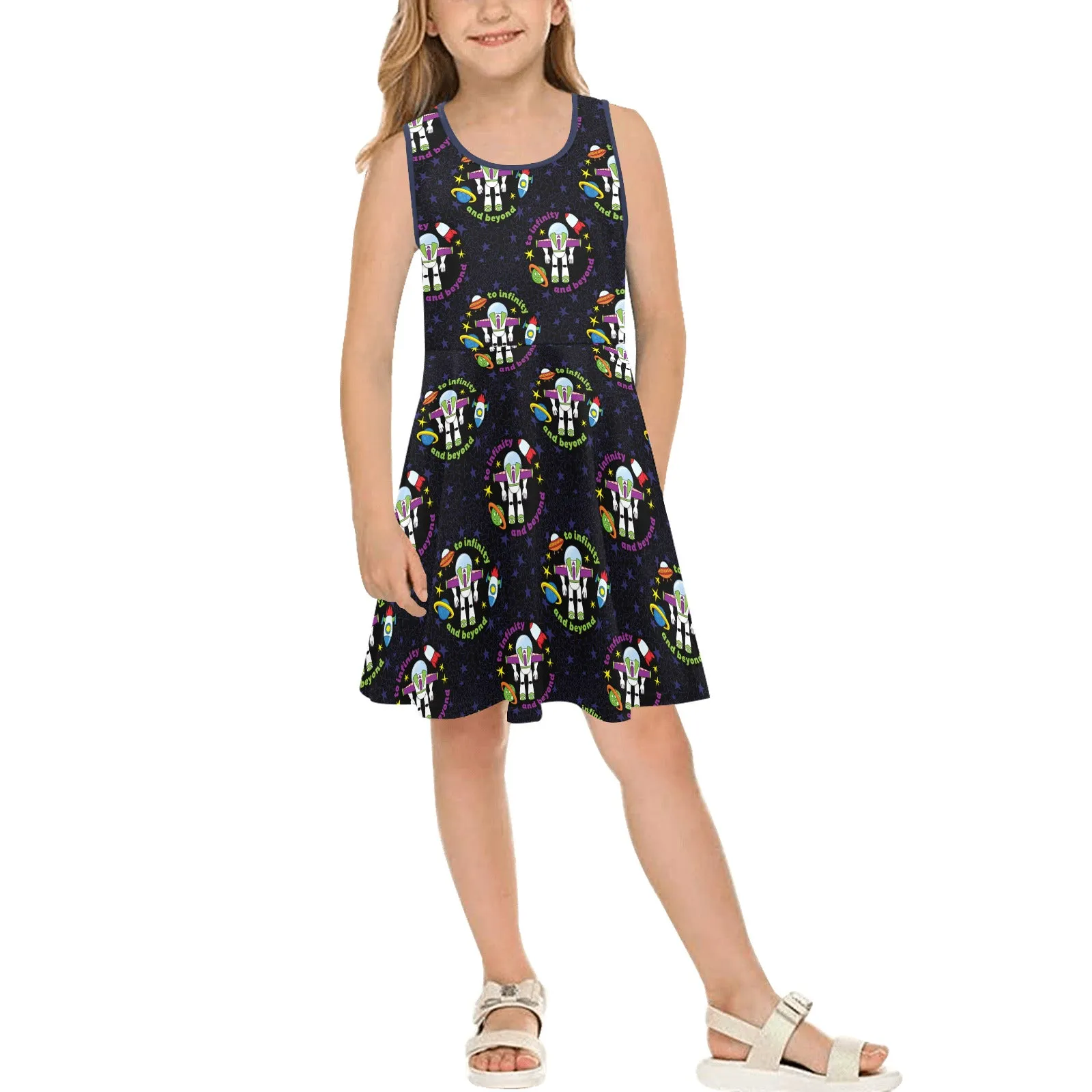 To Infinity And Beyond Girls' Sleeveless Sundress