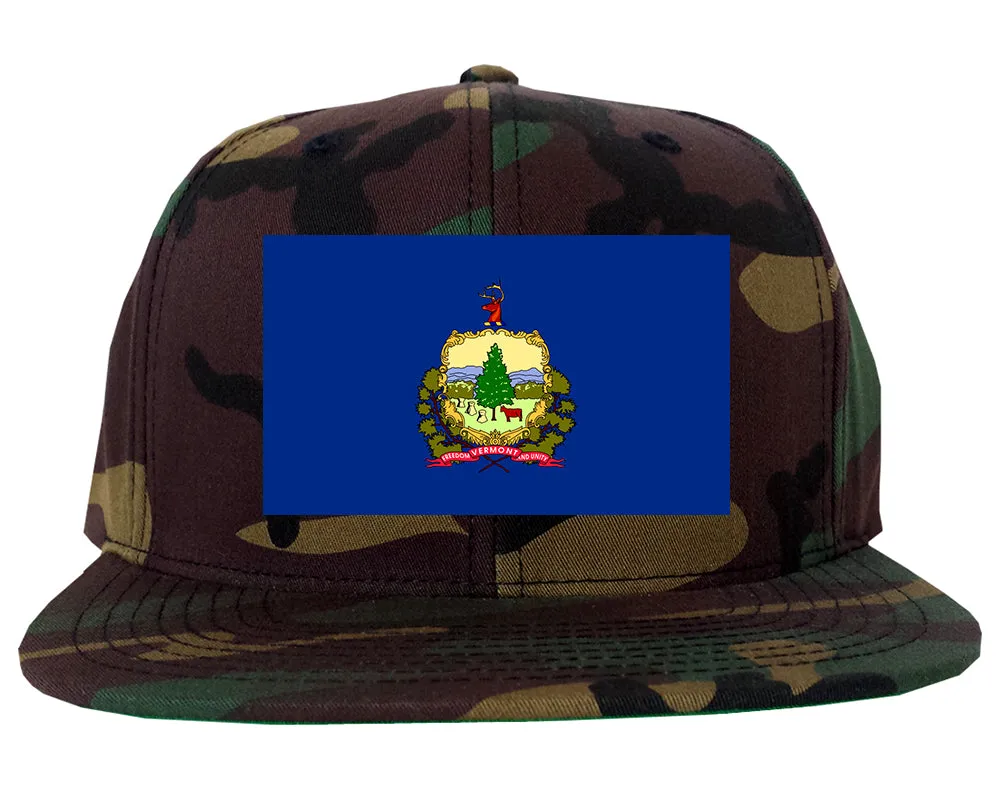 Vermont State Flag VT Chest Mens Snapback Hat