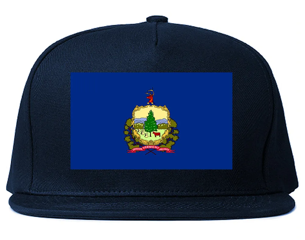 Vermont State Flag VT Chest Mens Snapback Hat